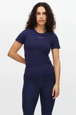 Wehkamp Rohnisch sport T-shirt Jacquard donkerblauw aanbieding