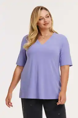 Wehkamp YOEK T-shirt lila aanbieding