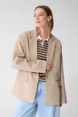 Wehkamp Shoeby oversized blazer beige aanbieding