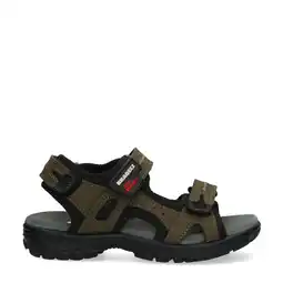 Wehkamp Braqeez Tom Trail leren sandalen olijfgroen aanbieding