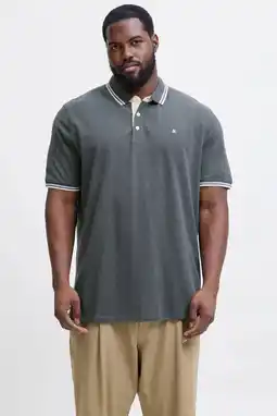 Wehkamp JACK & JONES PLUS SIZE regular polo grijsblauw aanbieding