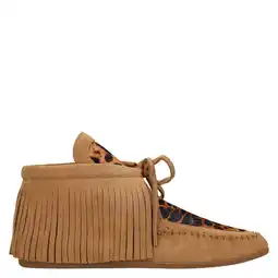Wehkamp Manfield suède veterboots cognac/panter aanbieding