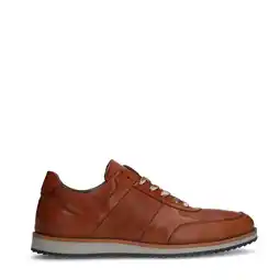 Wehkamp Manfield leren sneakers cognac aanbieding