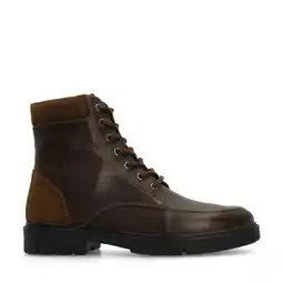 Wehkamp Manfield leren veterboots taupe aanbieding