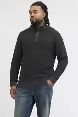 Wehkamp JACK & JONES PLUS SIZE trui grof gebreid Plus Size antraciet aanbieding