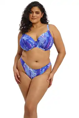 Wehkamp Elomi high leg bikinibroekje Maluku Island blauw aanbieding