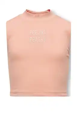Wehkamp KIDS ONLY GIRL mouwloze top zalm aanbieding