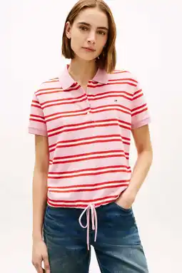 Wehkamp Tommy Hilfiger gestreepte top roze aanbieding