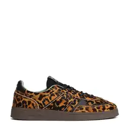 Wehkamp Tommy Jeans The Greenwich leren sneakers met panterprint cognac aanbieding
