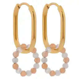 Wehkamp Label Kiki gold plated oorbellen Oval Orange Hoops aanbieding