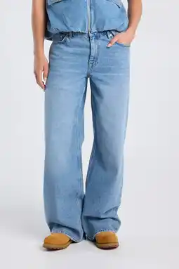 Wehkamp America Today wide leg jeans light blue denim aanbieding