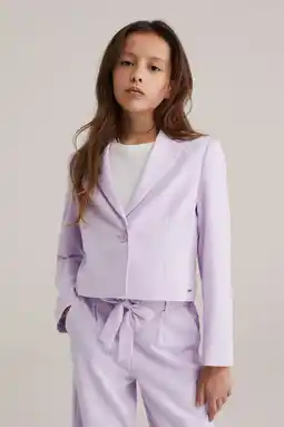 Wehkamp WE Fashion cropped blazer lila aanbieding