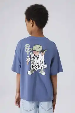 Wehkamp NAME IT KIDS T-shirt met backprint blauw aanbieding