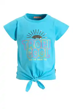 Wehkamp Orange Stars T-shirt met printopdruk turquoise aanbieding