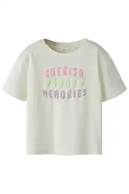 Wehkamp NAME IT MINI T-shirt ecru aanbieding