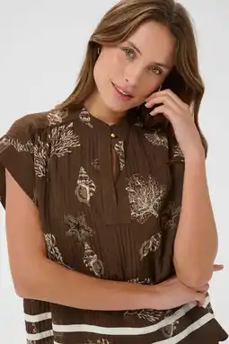 Wehkamp Saint Tropez blouse bruin aanbieding