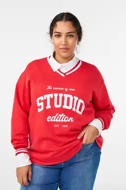 Wehkamp Zizzi sweater rood aanbieding