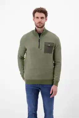 Wehkamp LERROS trui rib gebreid groen aanbieding