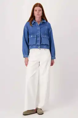 Wehkamp Zusss spijkerjas medium blue denim aanbieding