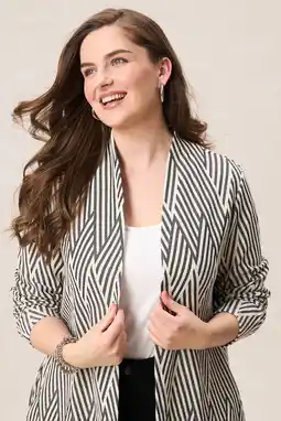 Wehkamp Miss Etam Plus lang vest crème aanbieding