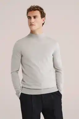 Wehkamp WE Fashion gebreide trui met wol grijs melange aanbieding