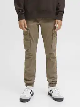 Wehkamp JACK & JONES JUNIOR slim fit cargobroek bruin aanbieding