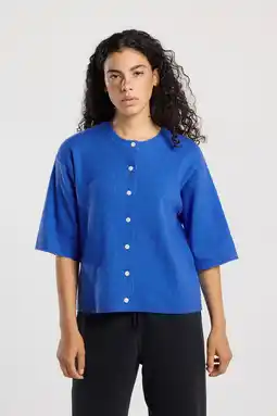 Wehkamp America Today cardigan blauw gebreid aanbieding