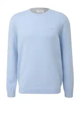 Wehkamp s.Oliver Big Size gebreide trui blauw aanbieding