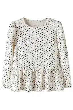 Wehkamp NAME IT MINI blousetop met stippen wit aanbieding