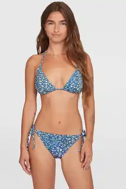 Wehkamp O'Neill voorgevormde triangel bikini set Capri Bondey blauw/geel aanbieding