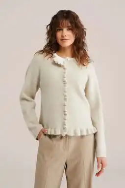 Wehkamp WE Fashion gebreid vest zand aanbieding