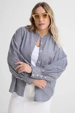 Wehkamp GREAT LOOKS blouse met strepenprint zwart/wit aanbieding