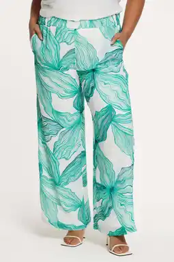 Wehkamp YOEK regular highwaist broek turquoise aanbieding