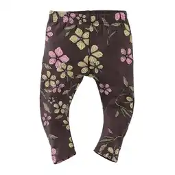 Wehkamp Z8 newborn legging Marina met bloemenprint donkerbruin aanbieding