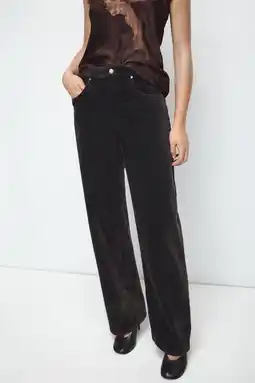 Wehkamp Mango highwaist straight leg broek donkerbruin aanbieding