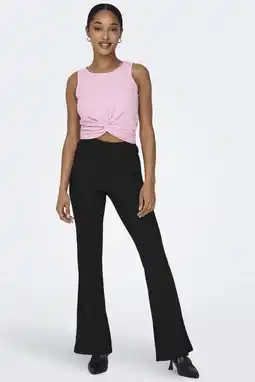 Wehkamp ONLY flared broek ONLFEVER zwart aanbieding