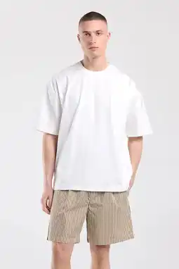 Wehkamp America Today gestreepte pyjamashort beige aanbieding