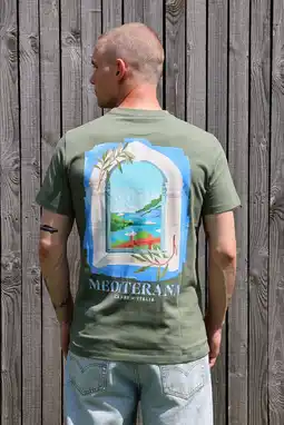 Wehkamp Kultivate T-shirt olijfgroen aanbieding