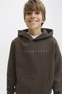 Wehkamp JACK & JONES JUNIOR hoodie donkerbruin aanbieding