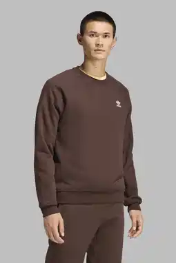Wehkamp adidas Originals fleece sweater bruin aanbieding