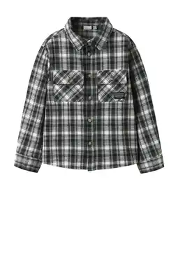 Wehkamp NAME IT KIDS geruite overhemd zwart aanbieding