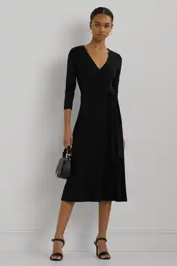 Wehkamp Lauren Ralph Lauren wikkeljurk zwart aanbieding