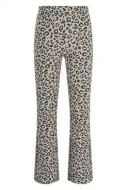 Wehkamp TYGO & vito jersey flared broek met panterprint zand aanbieding