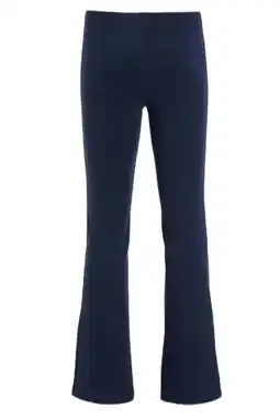 Wehkamp Anytime flared fleece legging donkerblauw melange aanbieding