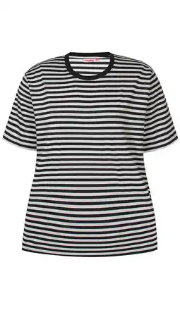 Wehkamp Anyday gestreept T-shirt zwart aanbieding