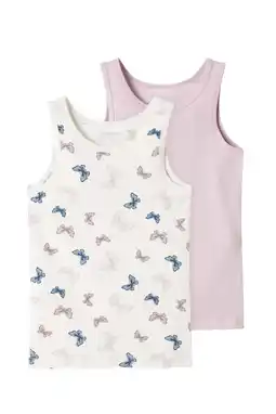 Wehkamp NAME IT MINI hemd - roze/ecru (set van 2) aanbieding