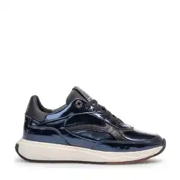 Wehkamp Floris van Bommel Suvi 02.09 leren sneakers blauw metallic aanbieding