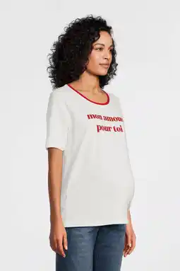 Wehkamp LOVE2WAIT zwangerschaps T-shirt wit aanbieding