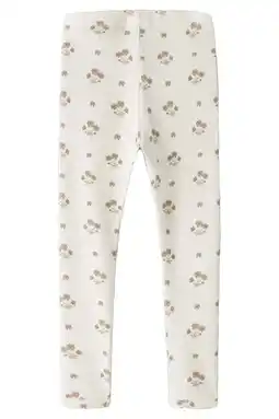 Wehkamp LIL' ATELIER MINI slim gebloemde legging ecru aanbieding