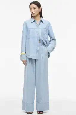 Wehkamp ROUGE EDIT Roufrancie Mae Rw Wf F/L Trouser/1 wide leg jeans light blue denim aanbieding
